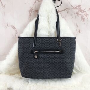 Coach Signature Canvas Tote Bag Black